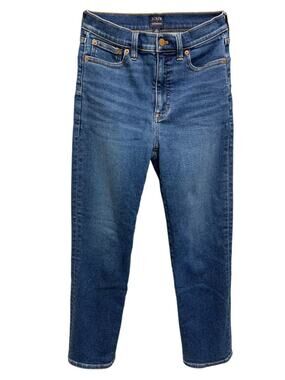 Size 25 J.Crew Womens Stovepipe Jeans Denim Straight Leg #BT025